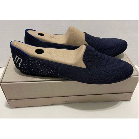 Rothy's Zodiac‎ Scorpio Loafers Retired Slip On Washable Flat Navy Blue Size 12 - Picture 2 of 15